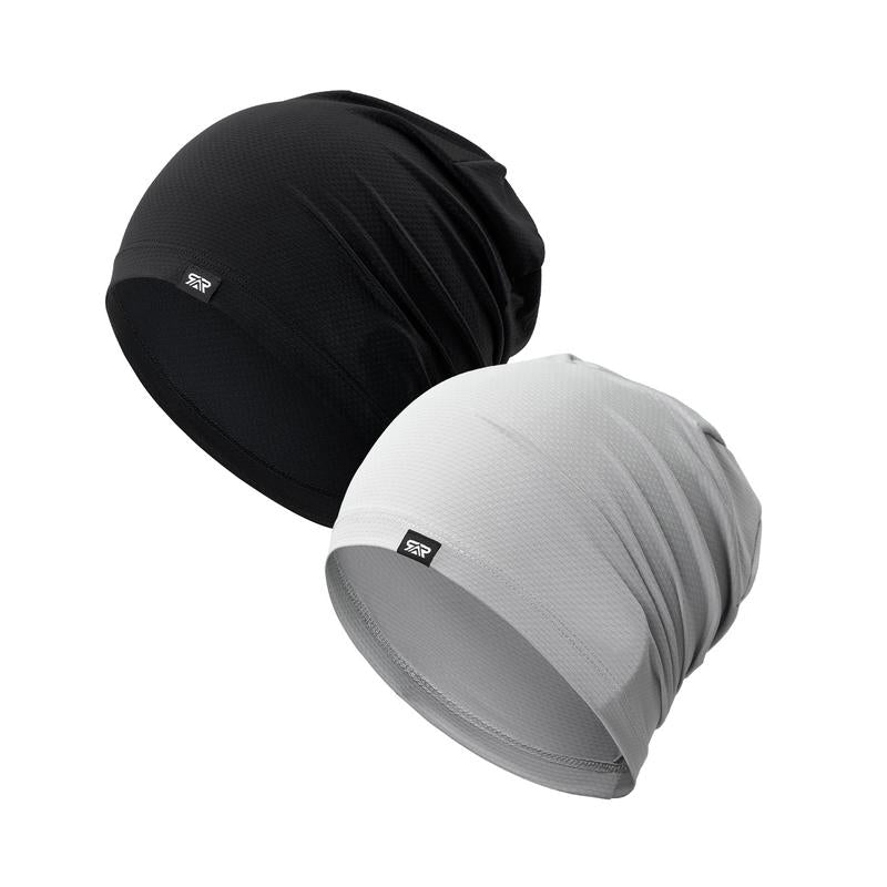 Longlong Breathable Skull Cap Men Do-Rag Lightweight Sweat Wicking Hat Head Wrap under Helmet Liner for Motorcycle Running Bandana Cycling