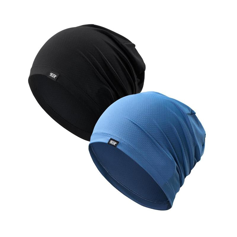 Longlong Breathable Skull Cap Men Do-Rag Lightweight Sweat Wicking Hat Head Wrap under Helmet Liner for Motorcycle Running Bandana Cycling