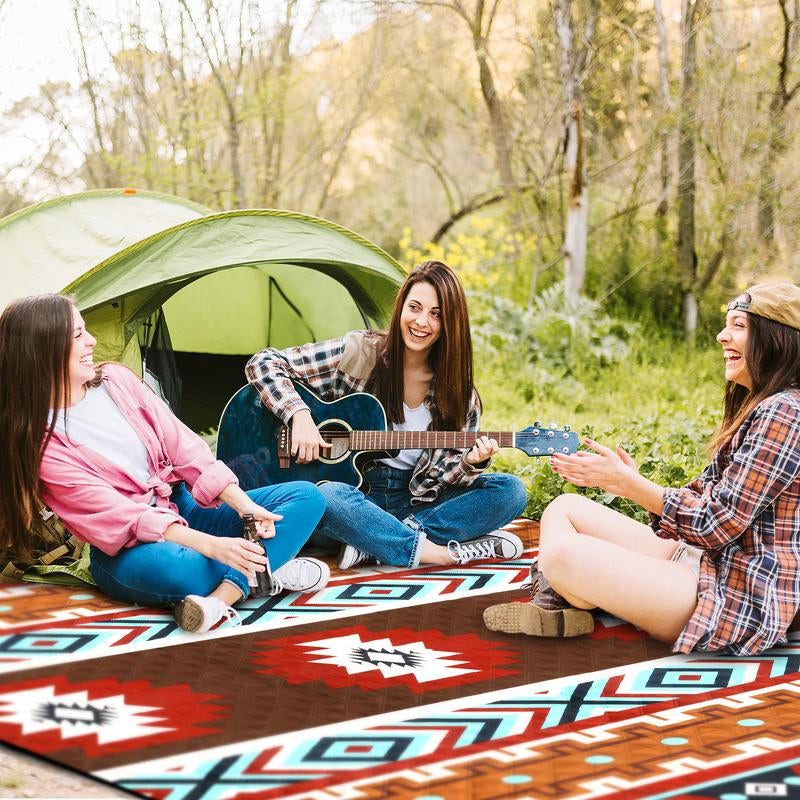 Hap Tim Extra Large Outdoor Picnic Blanket 80" X 80" Waterproof Lightweight Foldable Blanket Picnic Mat for Beach, Camping Grass Lawn Park Accessories Fathers Day Gift