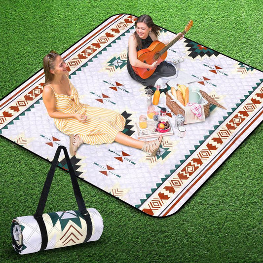 Hap Tim Extra Large Outdoor Picnic Blanket 80" X 80" Waterproof Lightweight Foldable Blanket Picnic Mat for Beach, Camping Grass Lawn Park Accessories Fathers Day Gift
