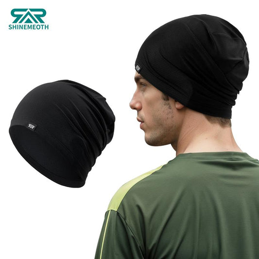 Longlong Breathable Skull Cap Men Do-Rag Lightweight Sweat Wicking Hat Head Wrap under Helmet Liner for Motorcycle Running Bandana Cycling
